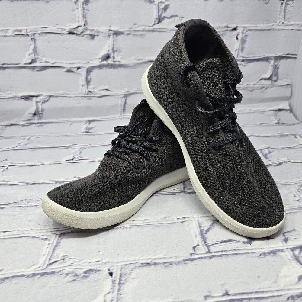 Allbirds Tree Toppers High-Top Sneakers Women’s 9 Dark Grey Waffle Knit Shoes